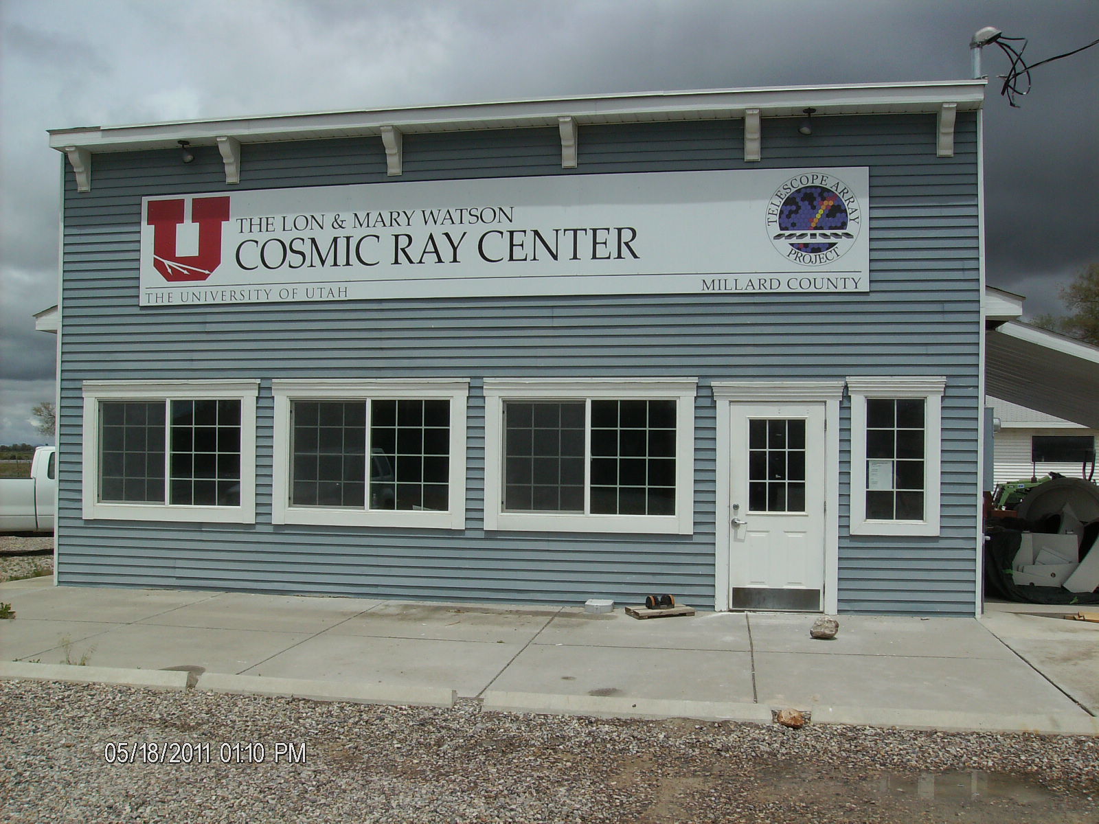 The University of Utah is opening a new Millard County Cosmic Ray Visitor Center in Delta, Utah, inside the existing Lon and Mary Watson Cosmic Ray Center, which is the hub of operations for the nearby Telescope Array, a cosmic ray observatory spread across the desert west of delta.