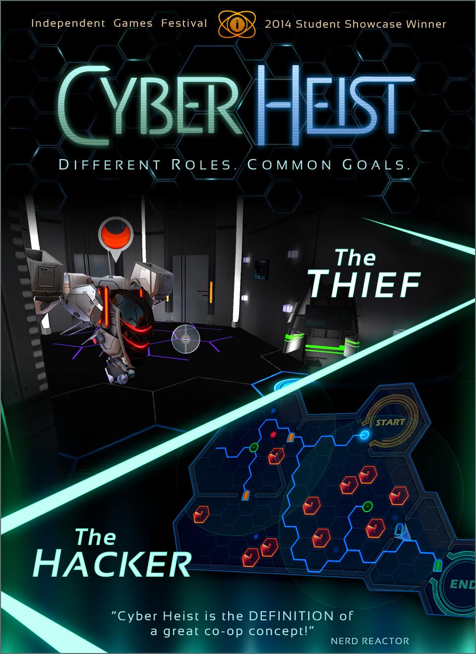 Play IGF Student Showcase Award winner Cyber Heist at the annual EAE Fest on April 24th from 2-5pm, or download now from desura.com.