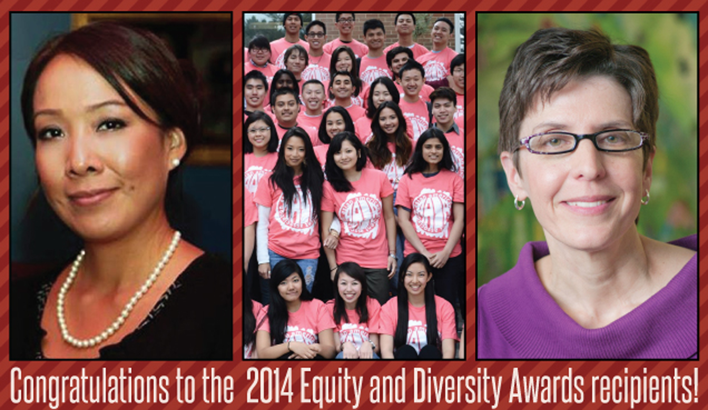 University of Utah doctoral student Samantha Eldridge (left), the Asian American Student Association and professor Mary Burbank will be recognized for their leadership and commitment to enhancing diversity throughout campus with the 2014 Equity and Diversity Awards.
