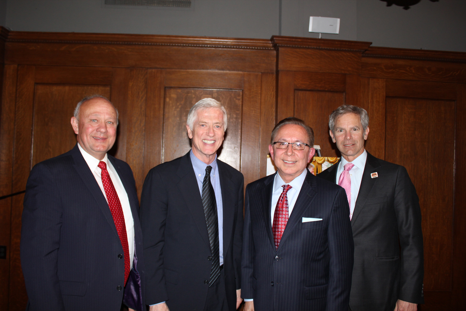 Left to Right: Lane Beattie, President and CEO of the Salt Lake City Chamber of Commerce and former Utah Senate President, former Salt Lake City Mayor Rocky Anderson, The Honorable Mickey Ibarra, former Assistant to the President and Director of Intergovernmental Affairs for The White House during the Clinton administration (1997 – 2001), and Salt Lake City Mayor Ralph Becker.