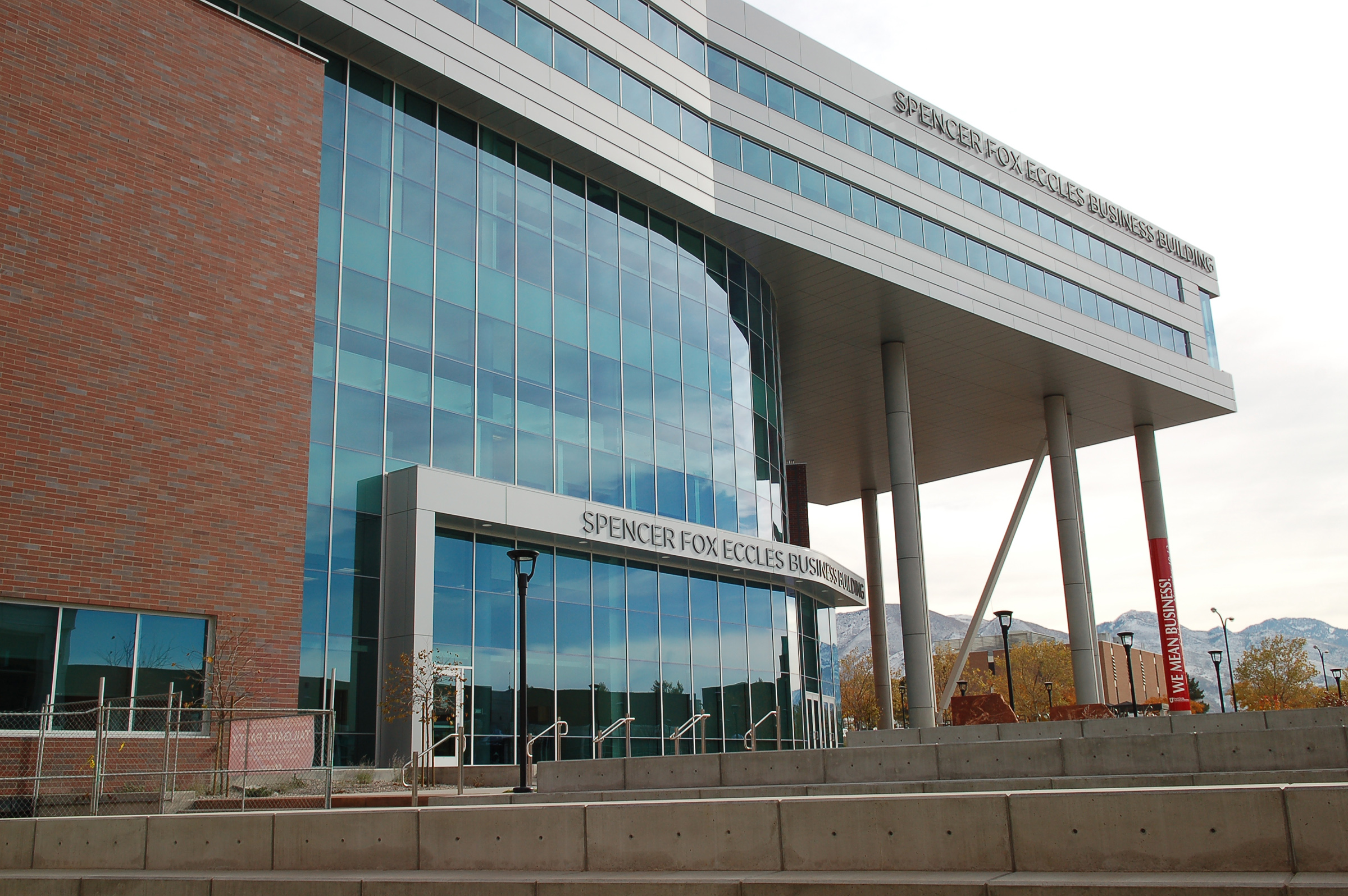 The Spencer Fox Eccles Business building is the newest building at the University of Utah’s David Eccles School of Business.