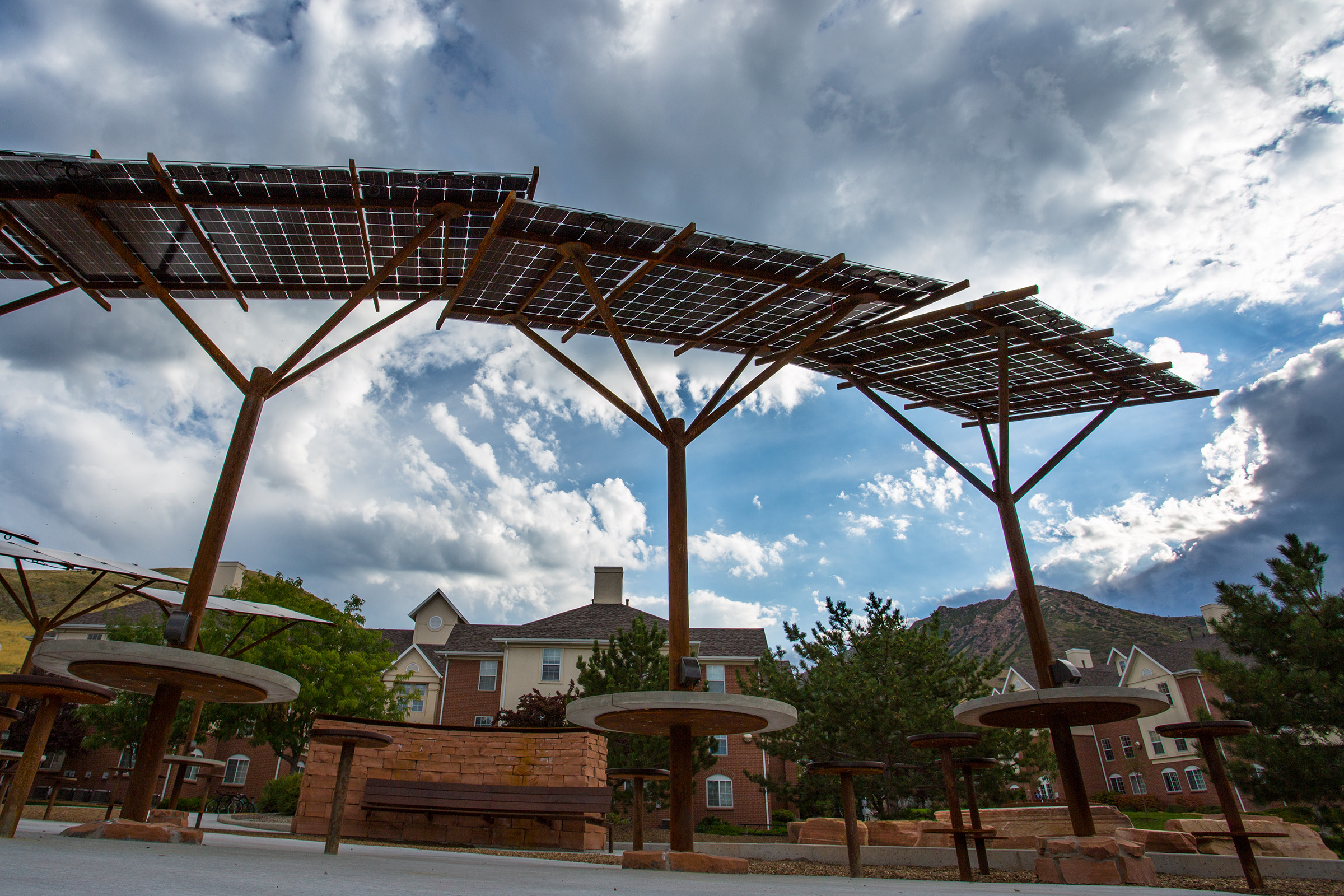 The Student Solar Plaza will produce approximately 8,681 kWh of energy per year.