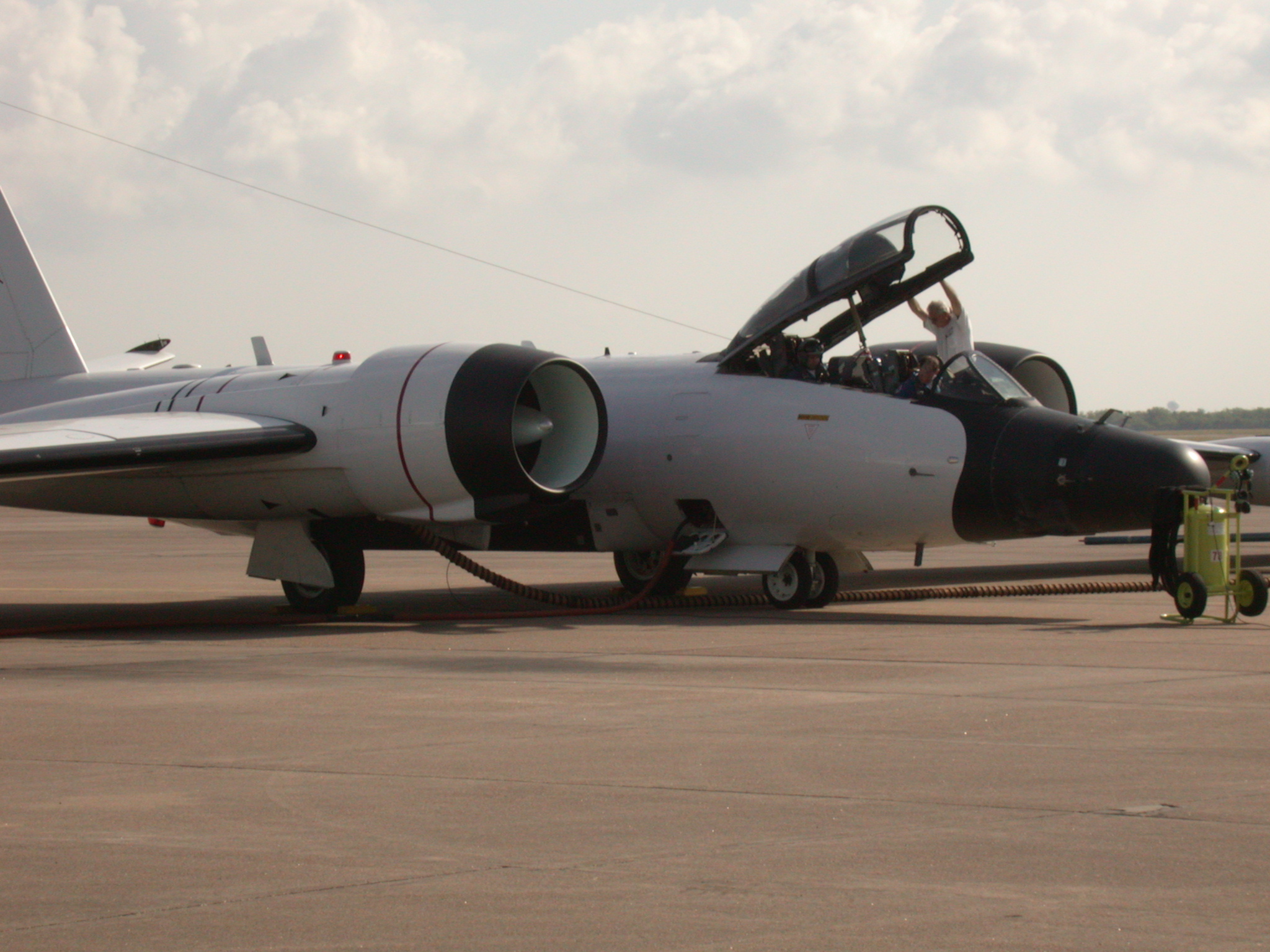 A Texas-based NASA WB-57 research jet is prepared for a recent flight into high-level cirrus clouds over Oklahoma during an experiment led by University of Utah meteorologists.
