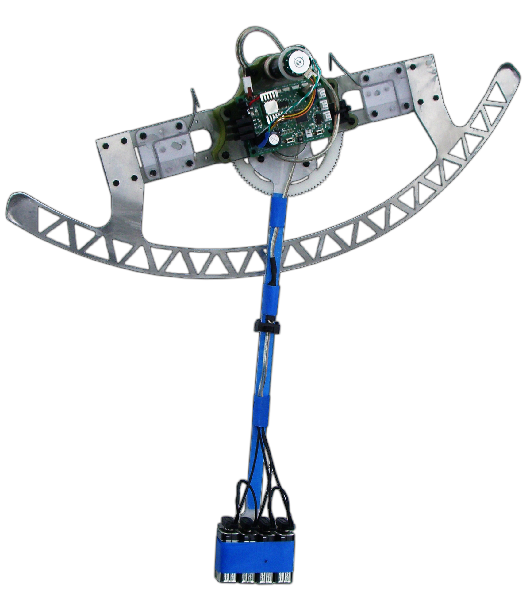 The ROCR Oscillating Climbing Robot developed by University of Utah mechanical engineer William Provancher and colleagues can climb carpeted walls efficiently using two hook-like claws, a motor and a tail that swings like a grandfather clock's pendulum. Weighing only 1.2 pounds and measuring 12.2 inches wide by 18 inches long, it has potential uses for surveillance, inspection, maintenance, teaching engineering and even as a toy.